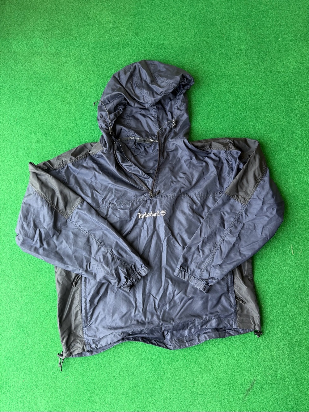 Men’s Large Vintage 90s Timberland Quarter Zip Windbreaker Jacket